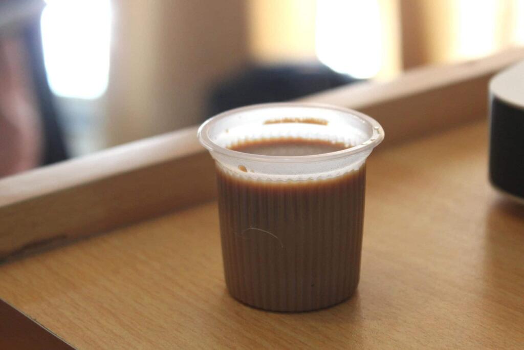 Hot Coffee in Plastic Cup