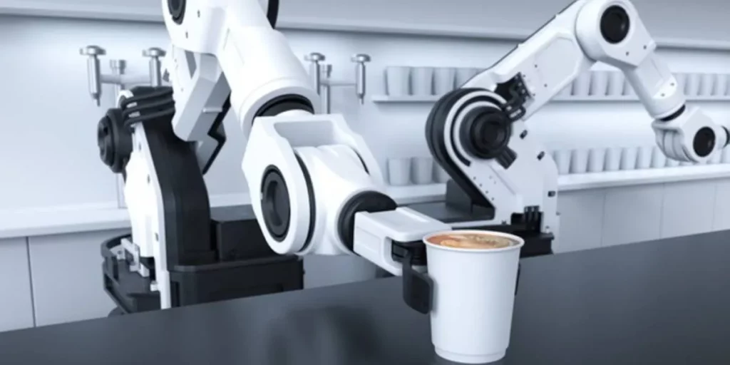 robot with coffee