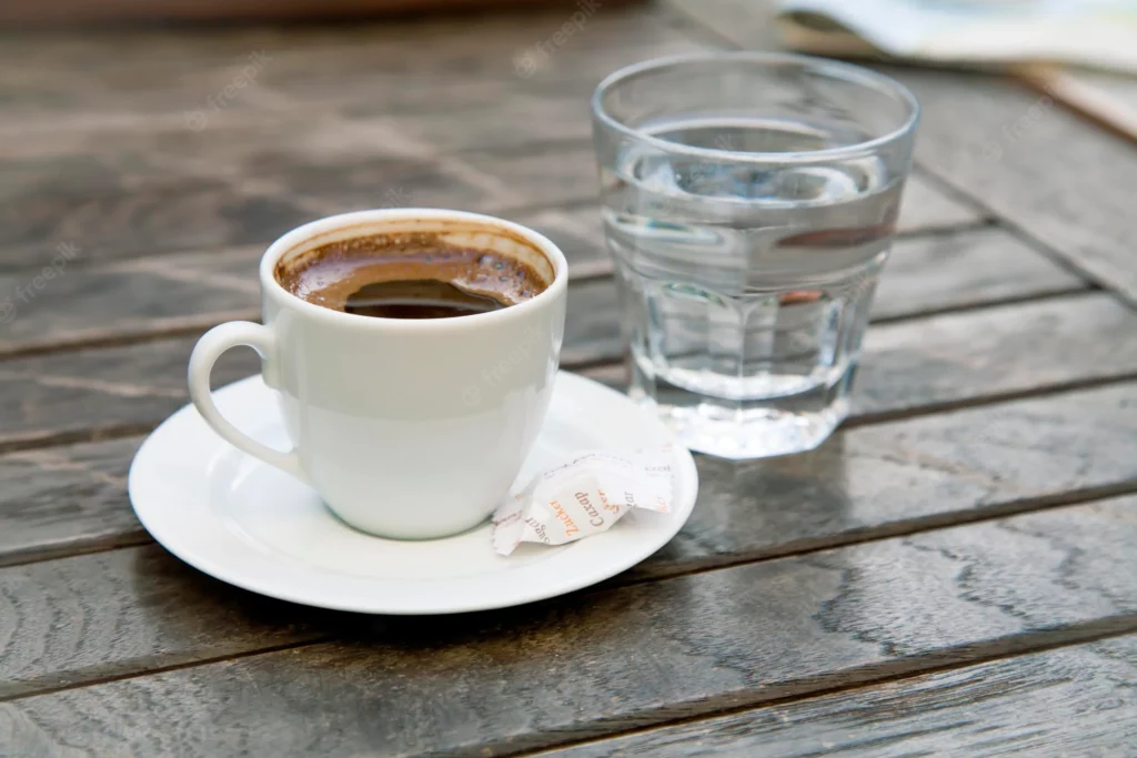 coffee and water