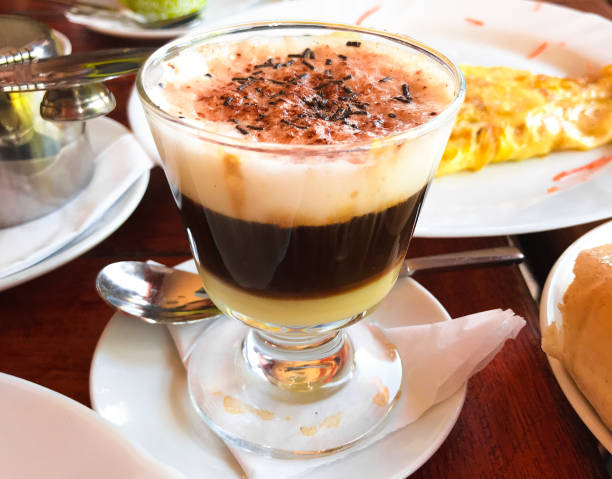 Cafe bombon is a mix made of espresso and condensed milk, popular in Spain and Cuba